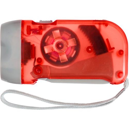 Zaklamp dynamo rood