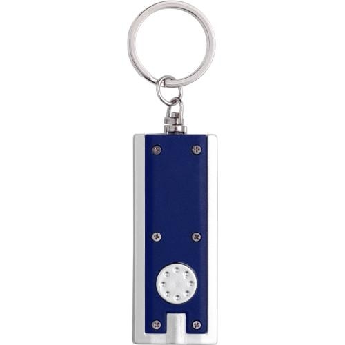 Sleutelhanger met plat LED lampje blauw