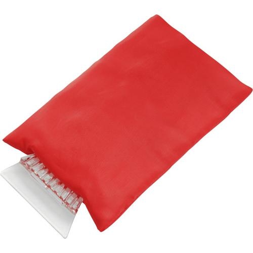 IJskrabber met handschoen rood