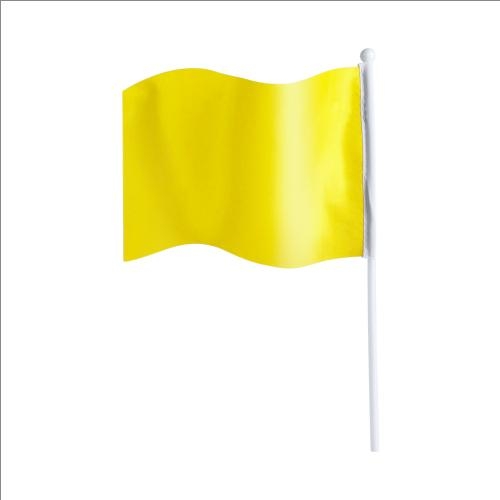 Vlag op Stok Rolof geel