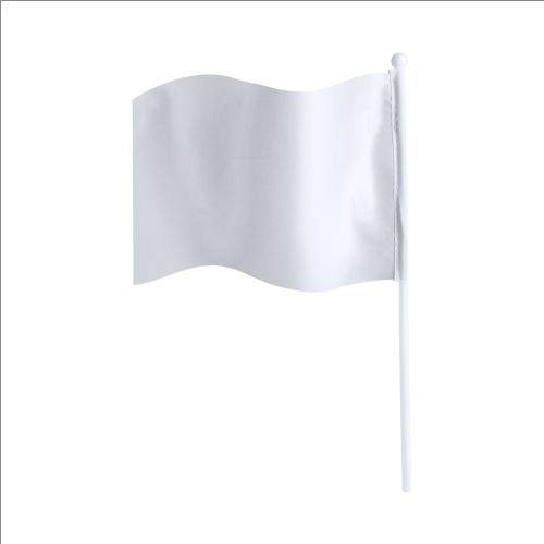 Vlag op Stok Rolof wit