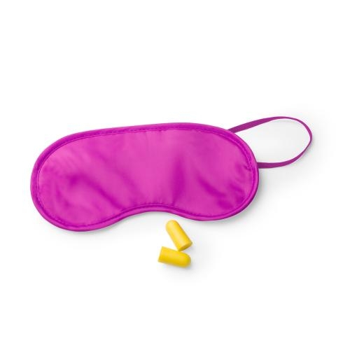 Slaapmasker met oordopjes  fuchsia