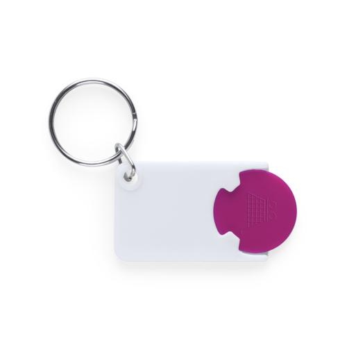 Munt-Sleutelhanger Zabax fuchsia