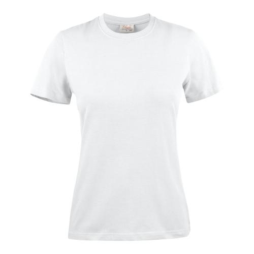 Printer Heavy T-shirt dames wit,l