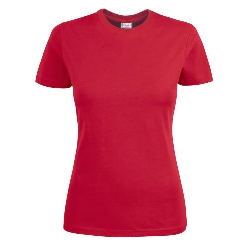 Printer Heavy T-shirt dames rood,l