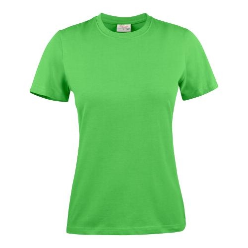 Printer Heavy T-shirt dames lime,l