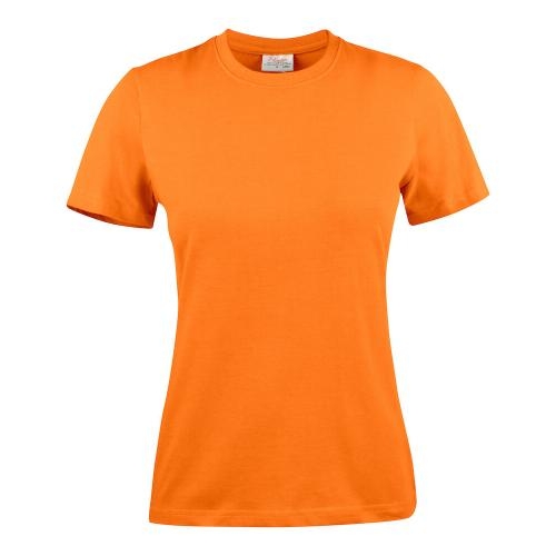 Printer Heavy T-shirt dames bright orange,xl