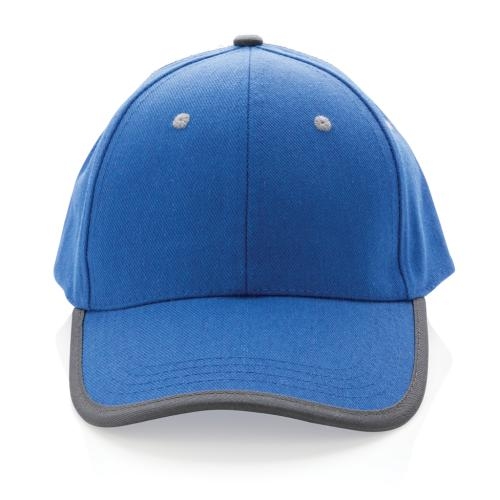 Impact AWARE 6-panel cap van katoen met bies blauw