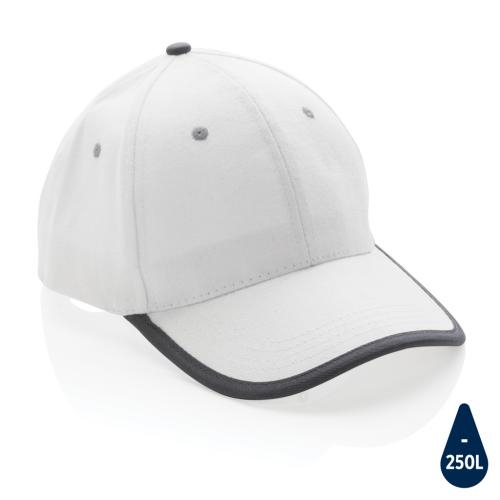 Impact AWARE 6-panel cap van katoen met bies wit