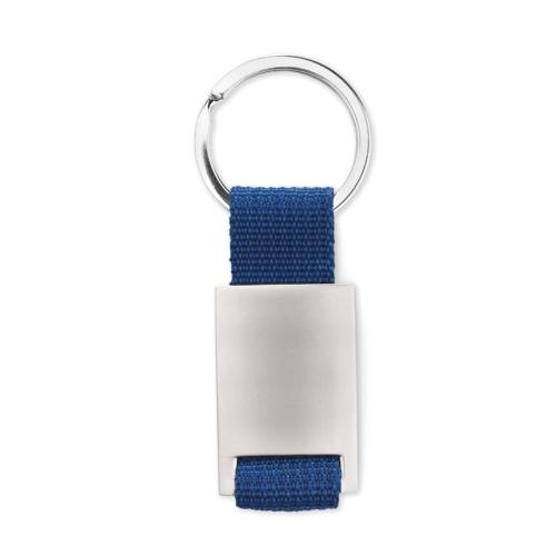 Metalen sleutelhanger Tech blauw