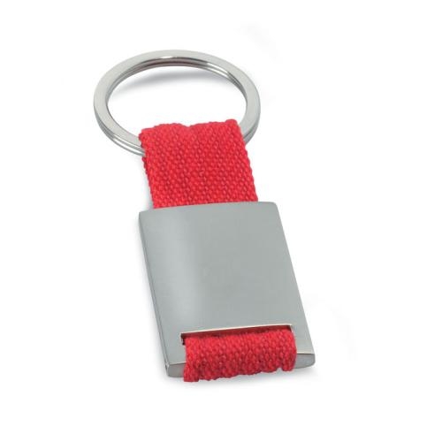 Metalen sleutelhanger Tech rood