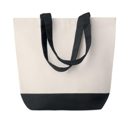 Canvas strandtas Kleuren bag zwart