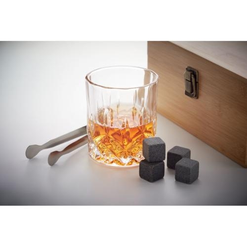 Luxe whiskeyset in bamboe box hout