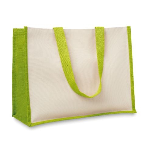 Jute Canvas boodschappentas Campo de fiori lemon