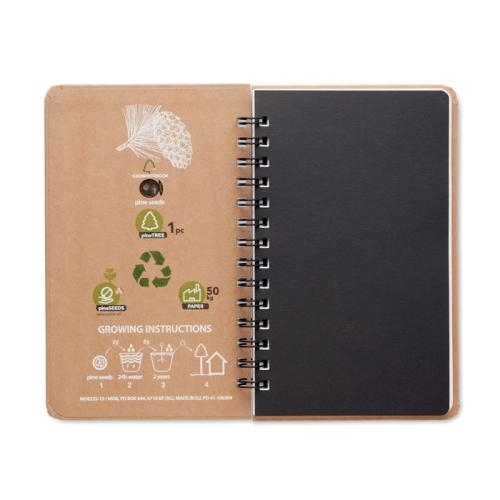 Notitieboek pijnboomzaad Grownotebook™ beige