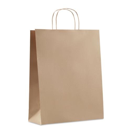 Grote gekleurde papieren tas beige