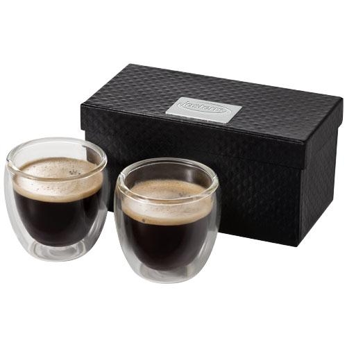 Boda 2-delige espressoset van glas transparant