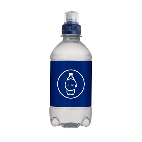 Bronwater 330 ml met sportdop blauw