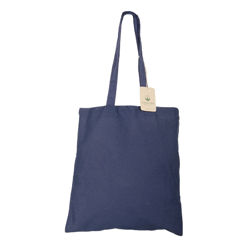 Organisch katoenen tas 120 grams gekleurd blauw