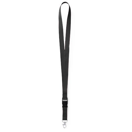 Lanyard 20 mm. breed zwart