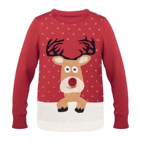 Foute kersttrui L-XL rood