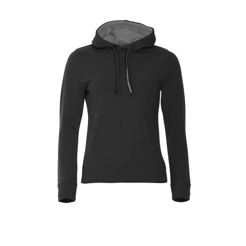 Classic hoodie ladies zwart,l