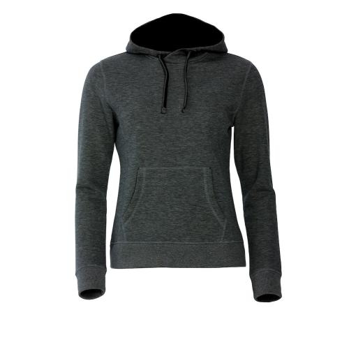 Classic hoodie ladies antraciet melange,l