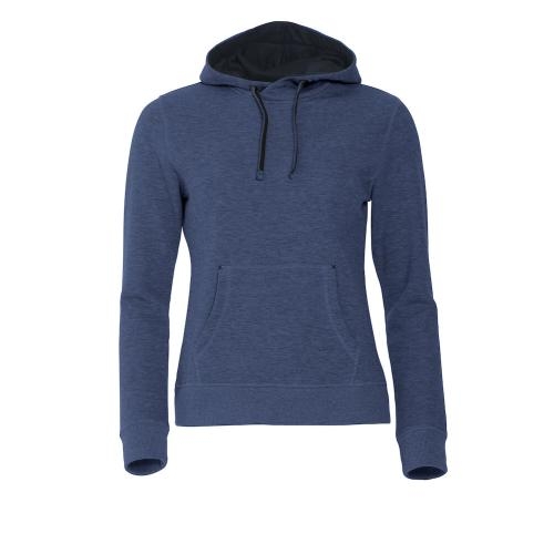 Classic hoodie ladies blauwmelange,l