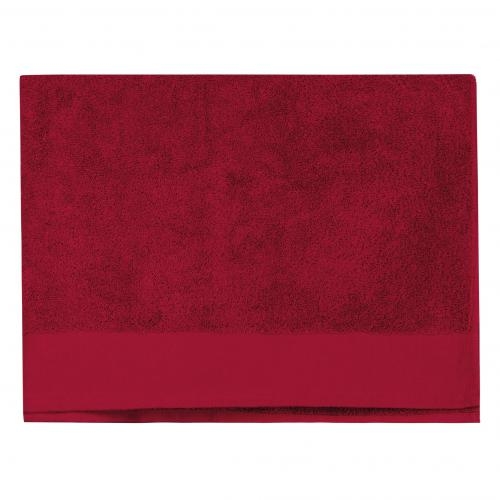 Biologische strandhanddoek hibiscus red