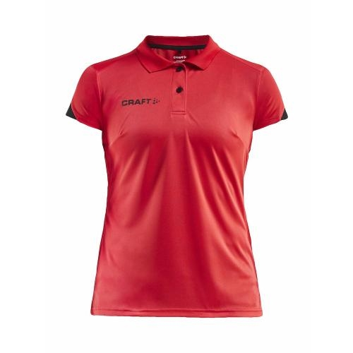 Pro Control Impact polo dames felrood/zwart,2xl