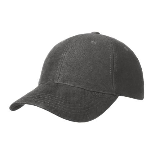 Heavy brushed 6 panel cap donkergrijs