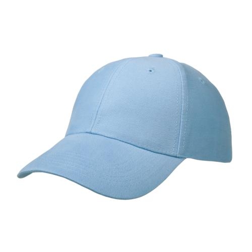 Heavy brushed 6 panel cap lichtblauw