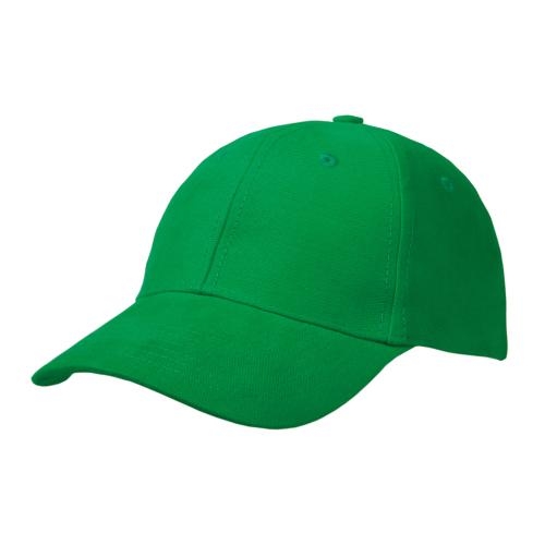 6 panel brushed cotton cap groen