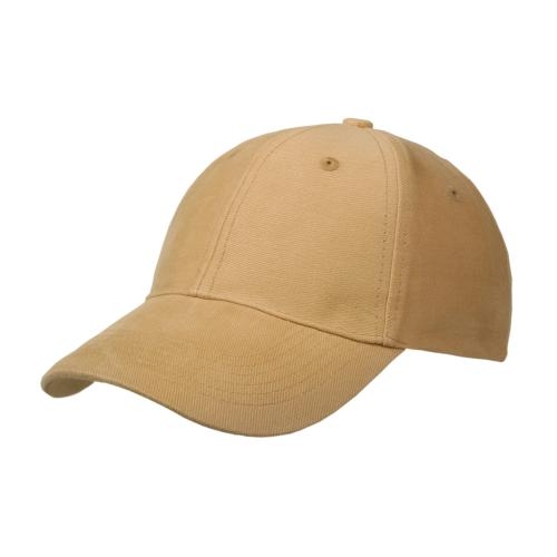 6 panel brushed cotton cap sand