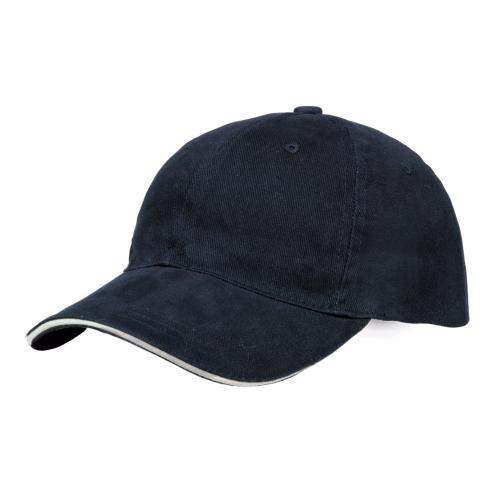 Katoenen sandwich cap navy/ecru