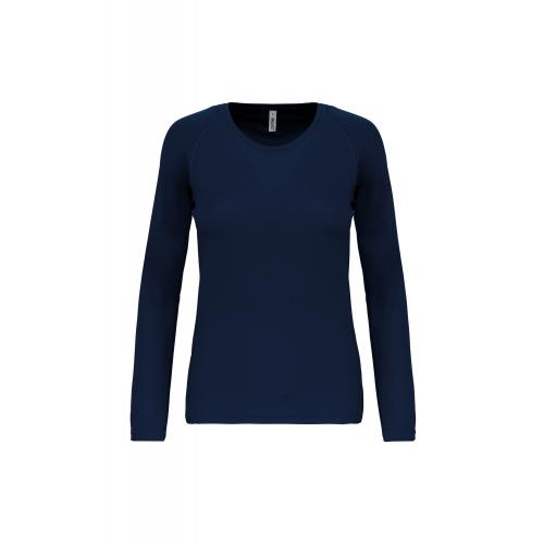 Damessportshirt lange Mouwen sporty navy,l