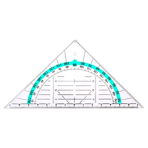 Geodriehoek Pythagoras groen