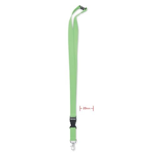 Lanyard met metalen haak 20mm lime