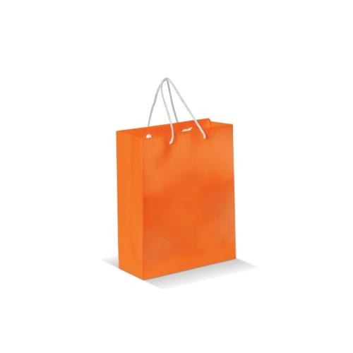 Papieren tas middel oranje