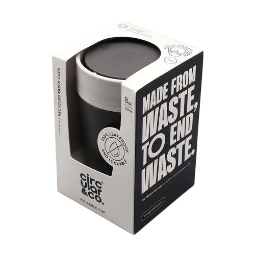 Circular&Co Recycled koffiebeker 270 ml zwart/roze