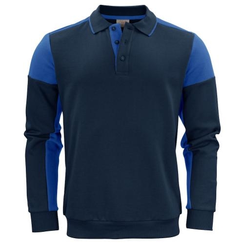 printer prime polosweater marineblauw/kobalt,2xl