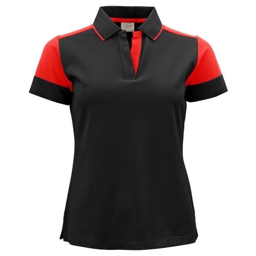 Polo Prime dames zwart/rood,2xl