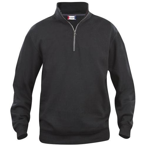 Basic halfzip zwart,3xl