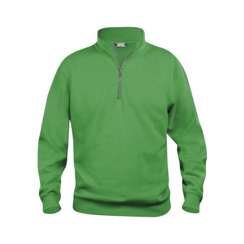 Basic halfzip appelgroen,l