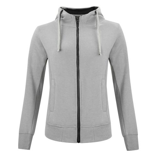 Classic hoody full zip ds grijsmelange,l