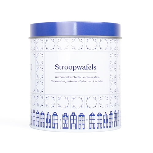 Stroopwafelblik Dutch delftsblauw