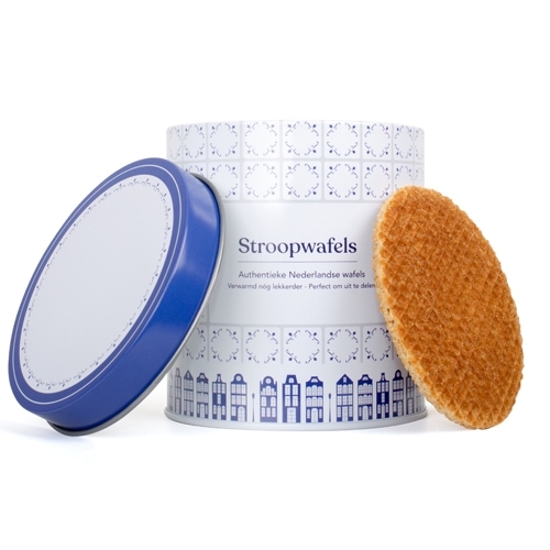 Stroopwafelblik Dutch delftsblauw