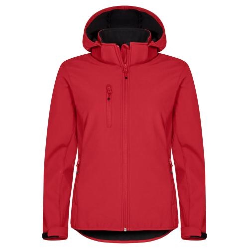 Classic Softshell jas Hoody dames rood,l