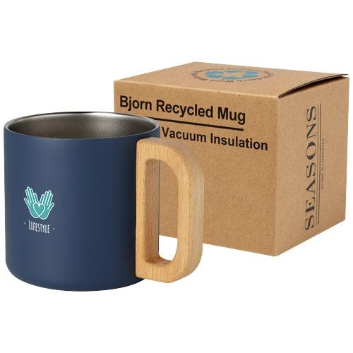 Mok van gerecycled RVS Bjorn 360 ml heather groen