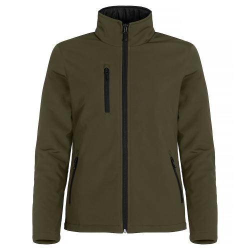 Gewatteerde softshell jas dames mistgroen,2xl